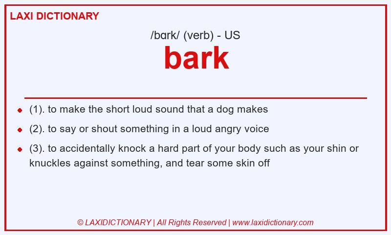 Definition bark in American English