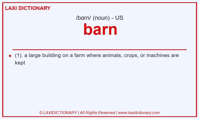 Definition barn in American English