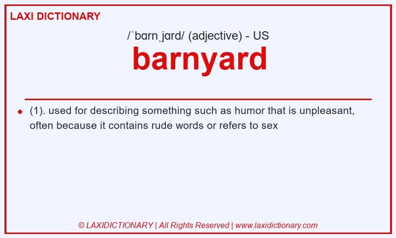 Definition barnyard in American English