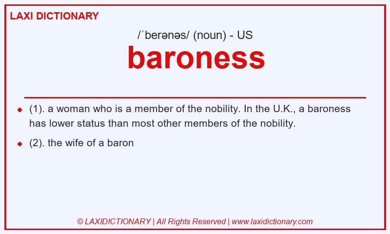 Definition baroness in American English