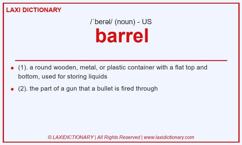 Definition barrel in American English