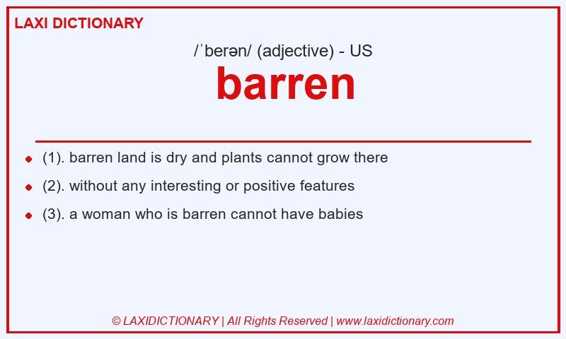 Definition barren in American English