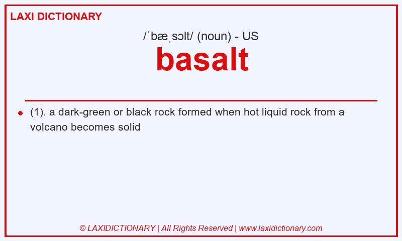 Definition basalt in American English