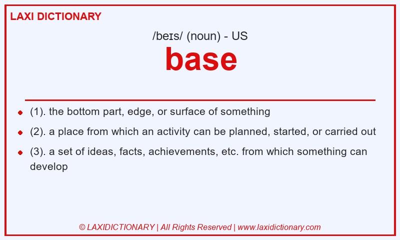 Definition base in American English