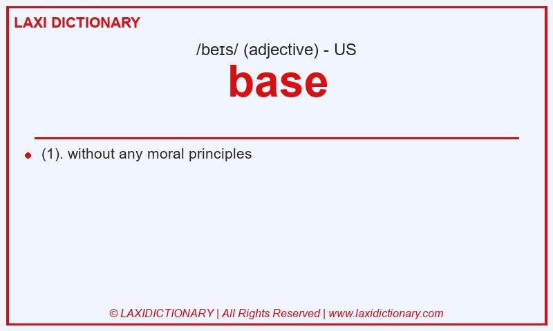 Definition base in American English