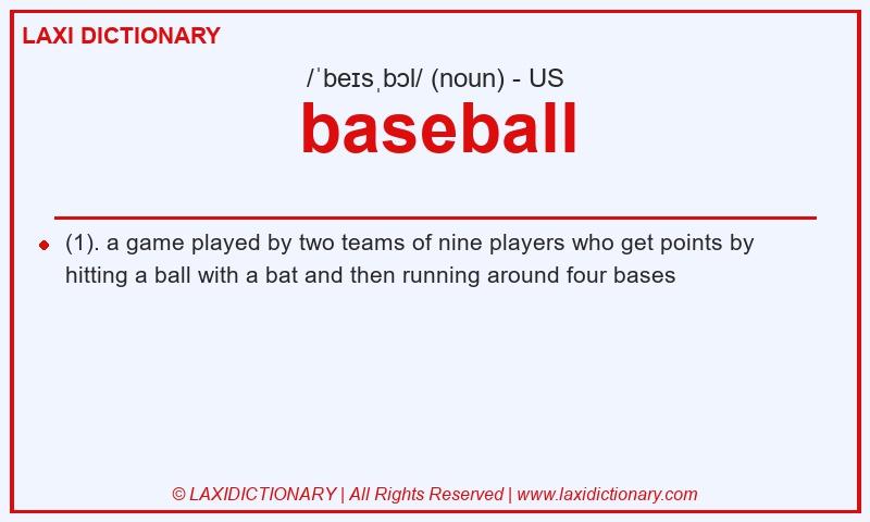 Definition baseball in American English