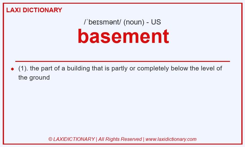Definition basement in American English