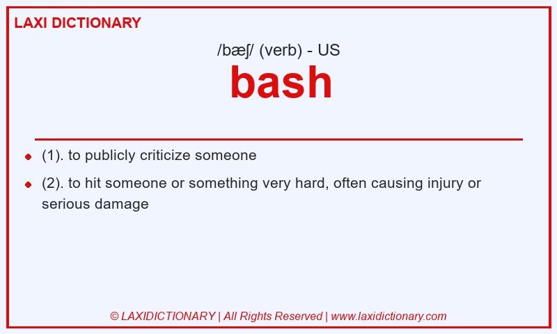 Definition bash in American English