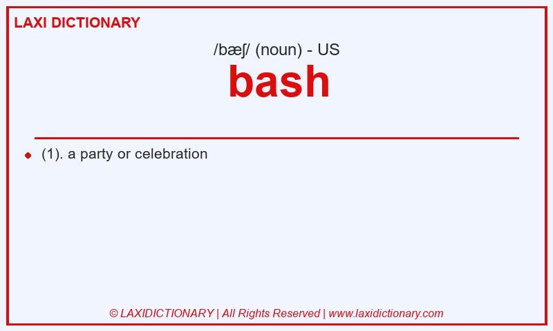 Definition bash in American English