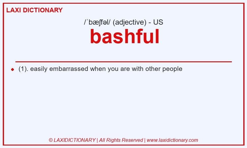 Definition bashful in American English