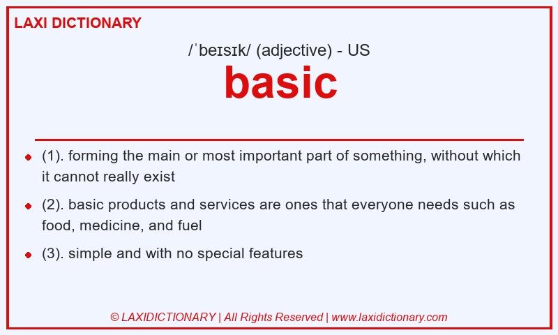 Definition basic in American English
