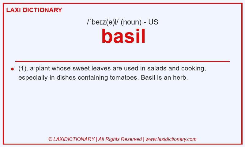 Definition basil in American English