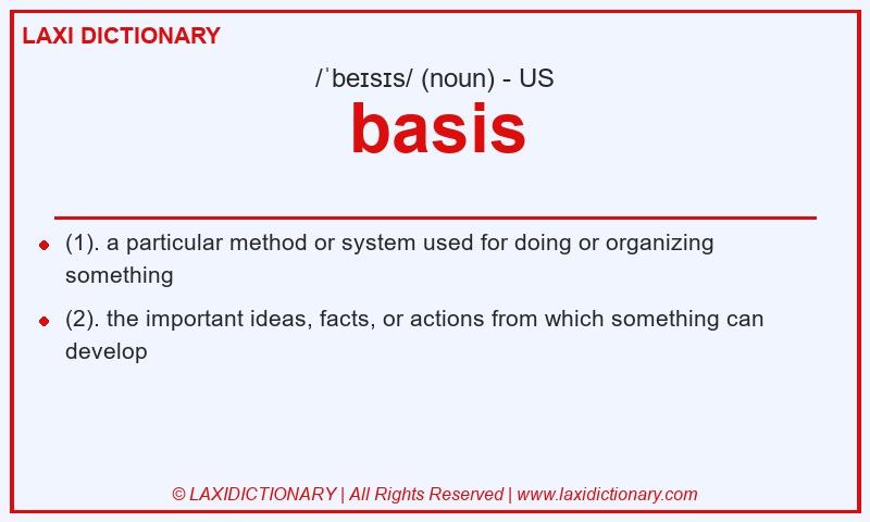 Definition basis in American English