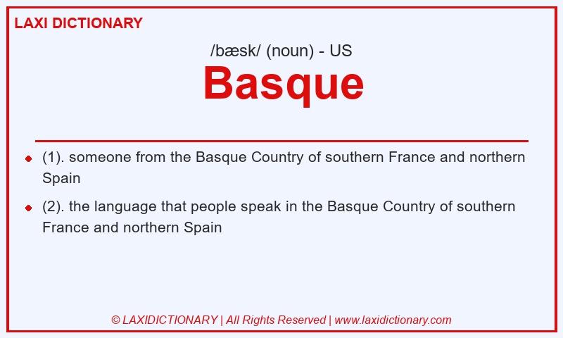 Definition Basque in American English