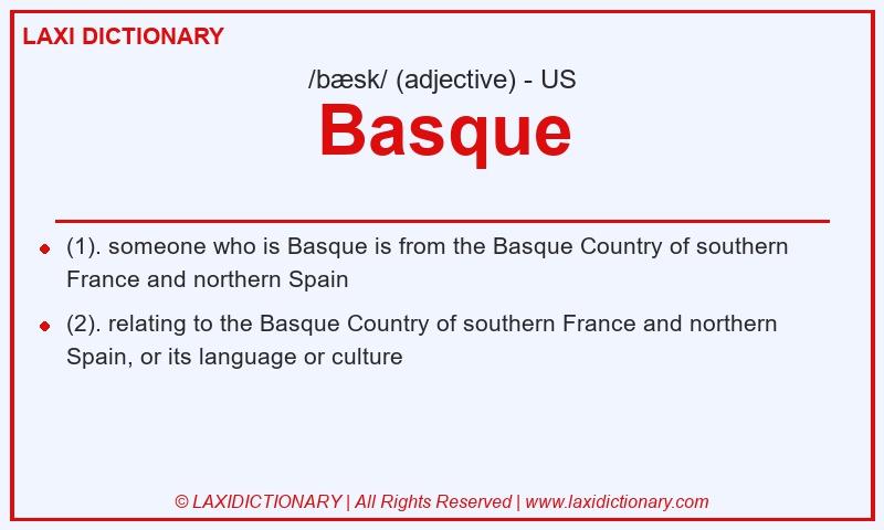 Definition Basque in American English