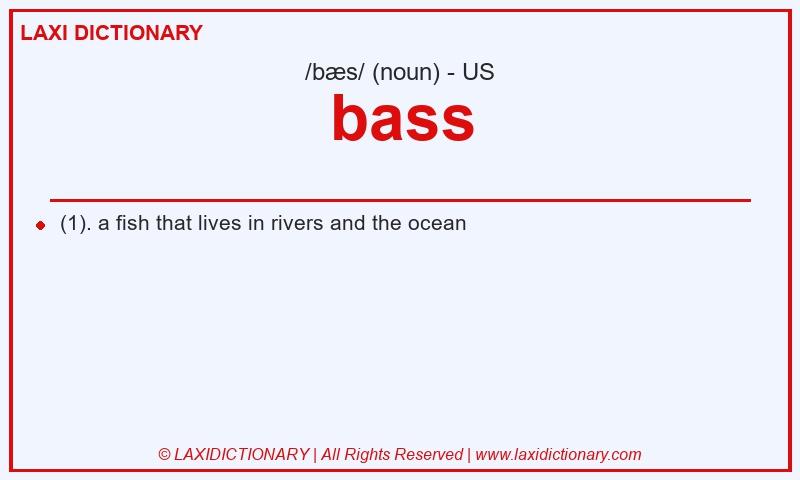 Definition bass in American English