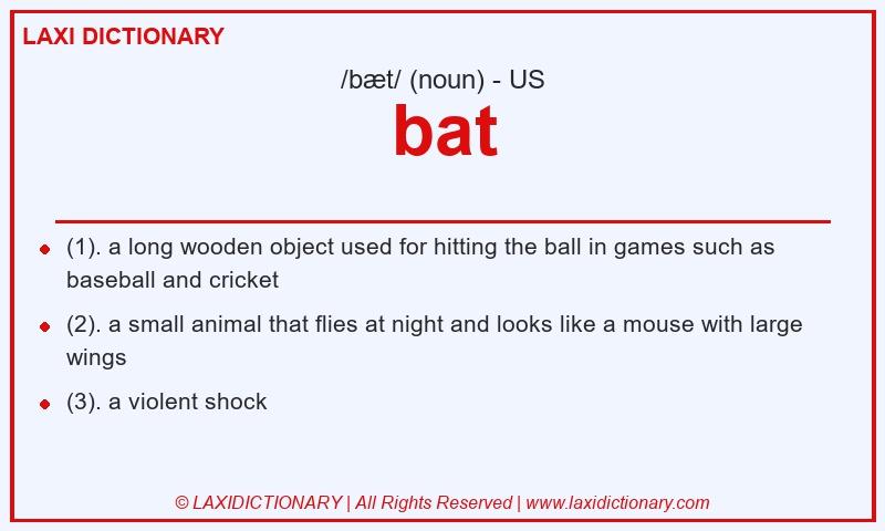 Definition bat in American English