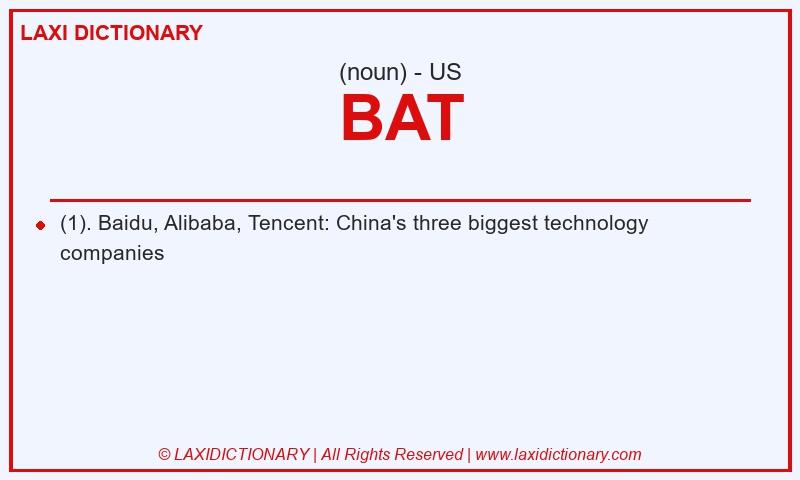 Definition BAT in American English