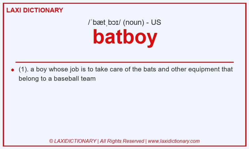 Definition batboy in American English
