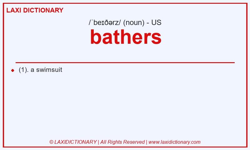 Definition bathers in American English