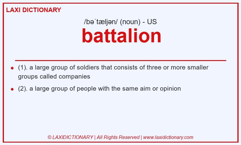Definition battalion in American English