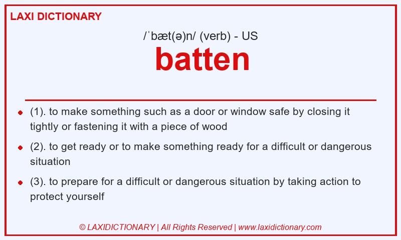Definition batten in American English