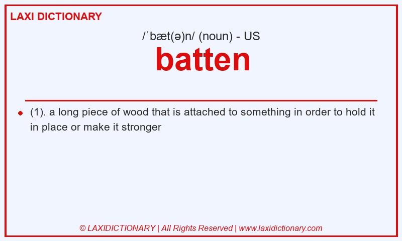 Definition batten in American English