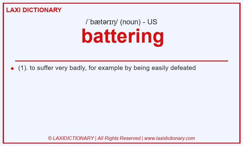 Definition battering in American English