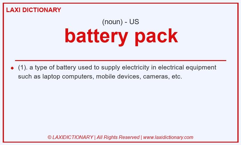 Definition battery pack in American English
