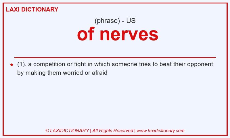 Definition  of nerves in American English