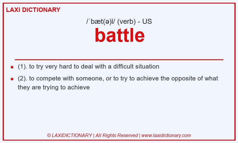 Definition battle in American English