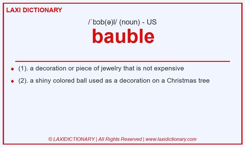 Definition bauble in American English