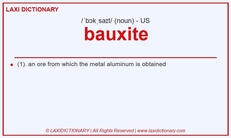Definition bauxite in American English