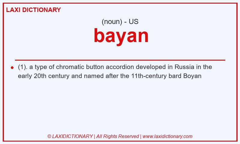 Definition bayan in American English