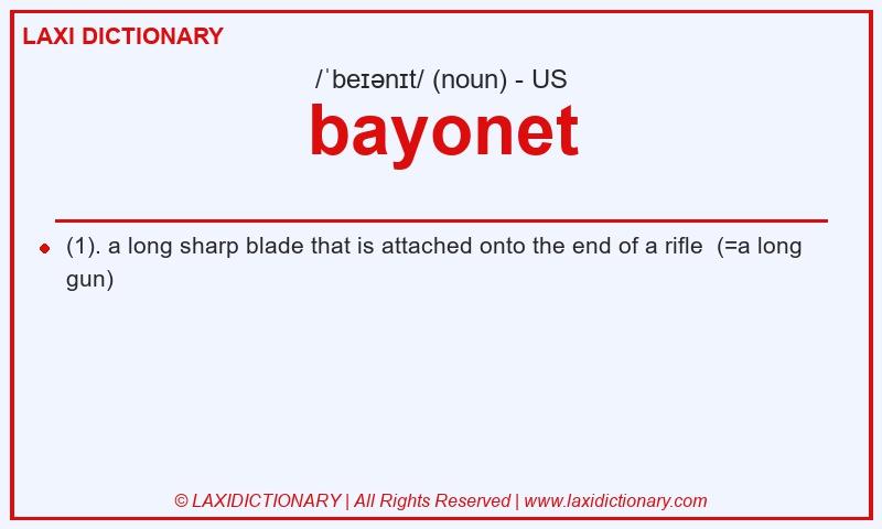 Definition bayonet in American English