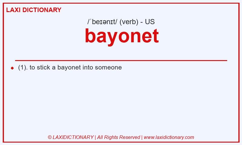 Definition bayonet in American English
