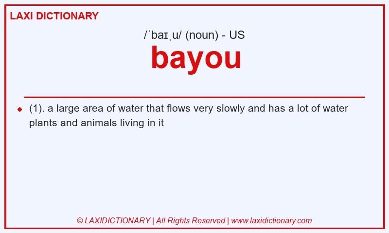 Definition bayou in American English