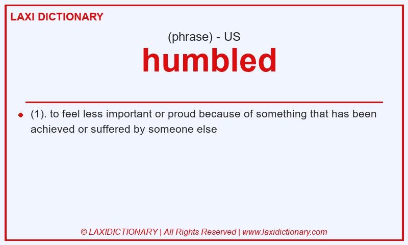 Definition  humbled in American English