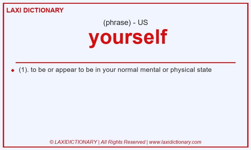 Definition yourself in American English