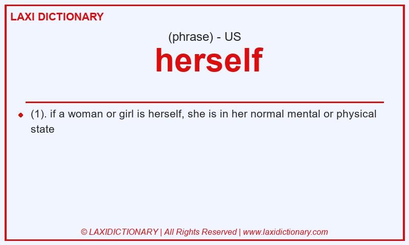 Definition  herself in American English