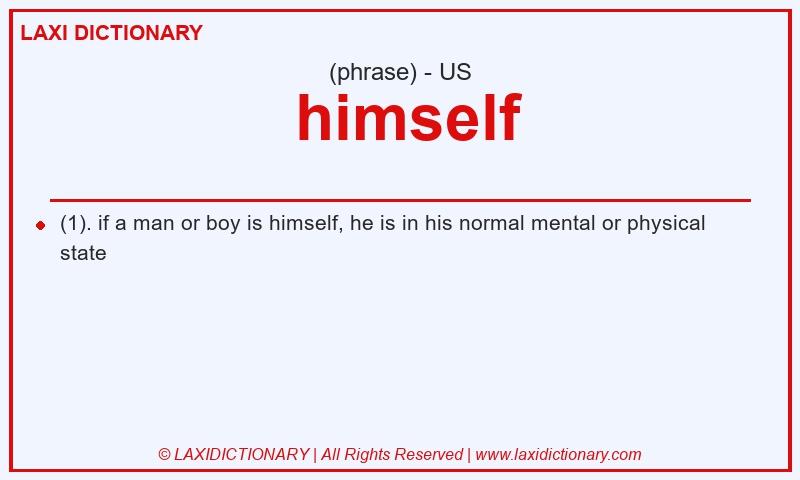 Definition himself in American English