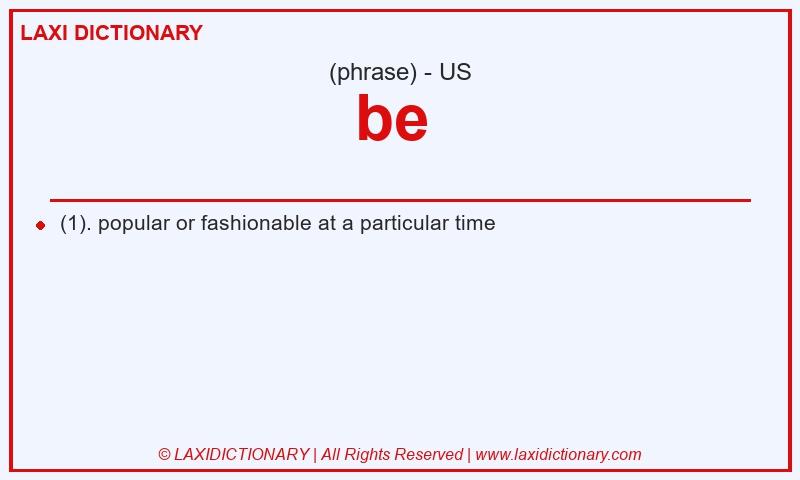 Definition be in American English