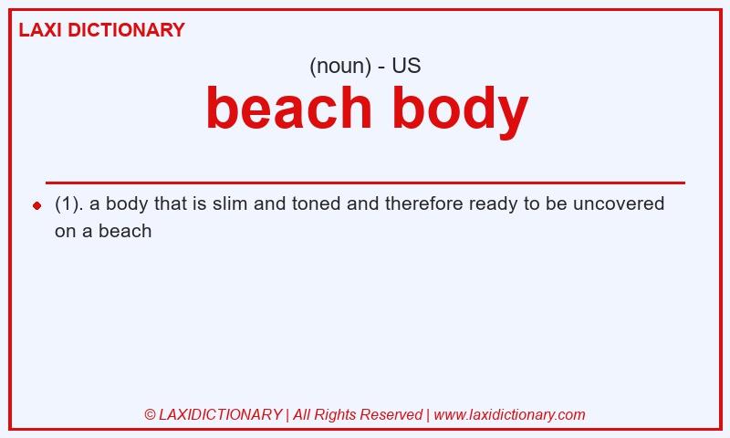 Definition beach body in American English