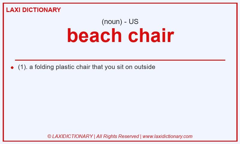 Definition beach chair in American English