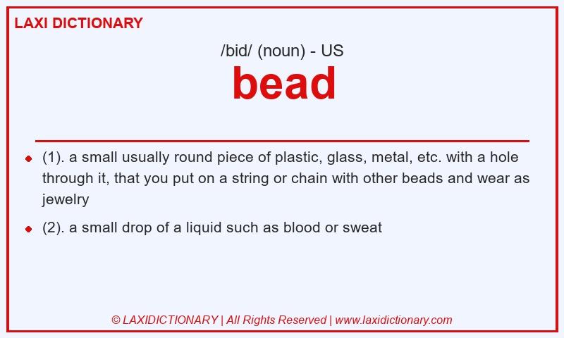 Definition bead in American English