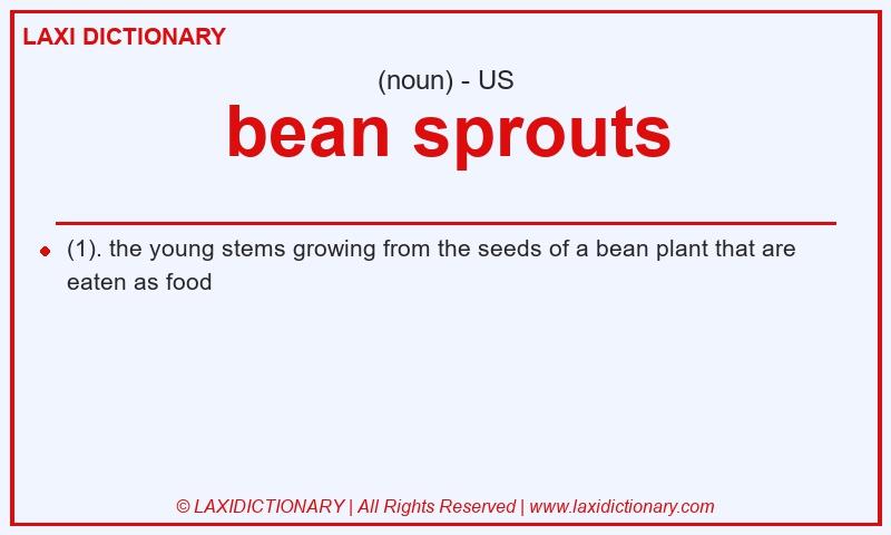 Definition bean sprouts in American English