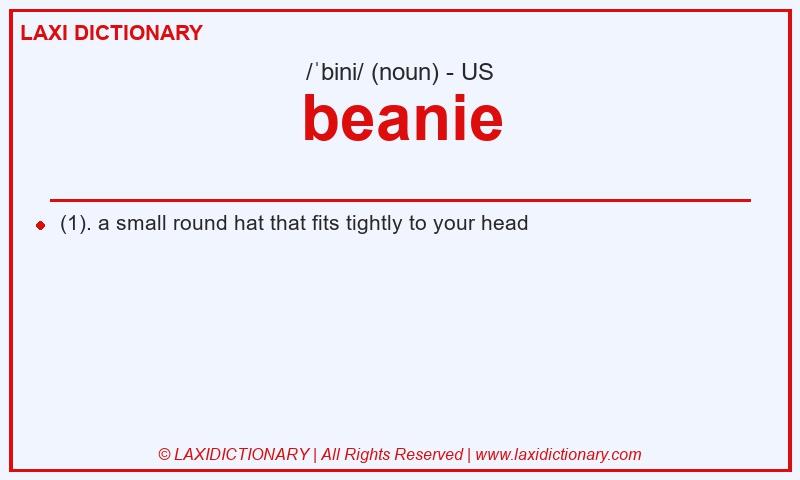 Definition beanie in American English