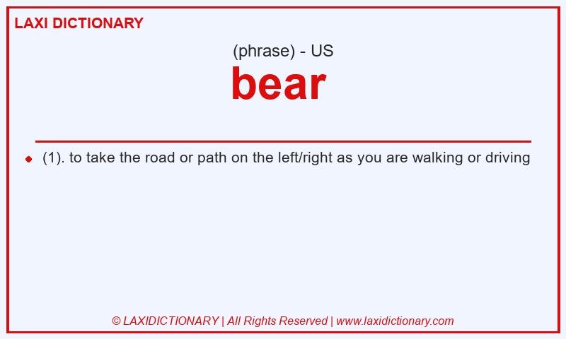 Definition bear  in American English