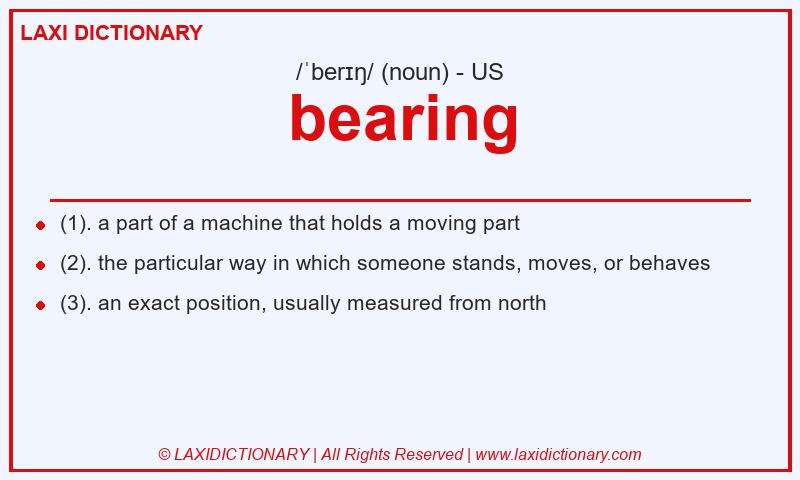 Definition bearing in American English