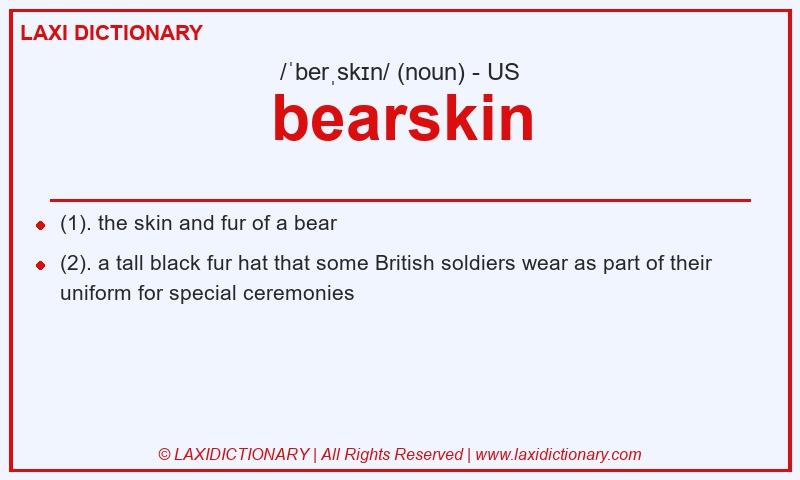Definition bearskin in American English